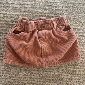Zara Kids Corduroy Skirt in Dusty Pink
